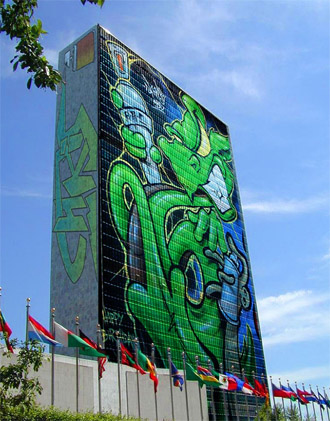 In this last image graffiti style art can be looked upon as great works of