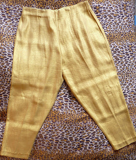 gold lurex pants
