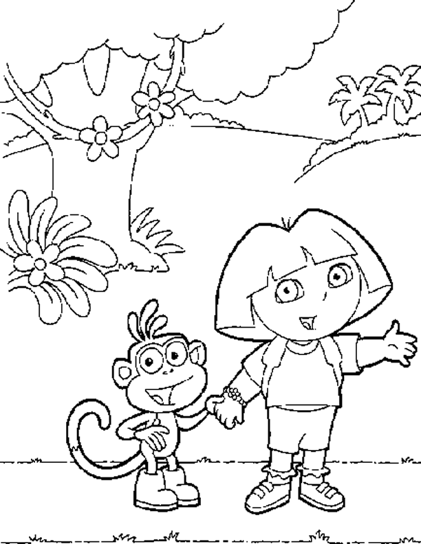 kids coloring pages dora