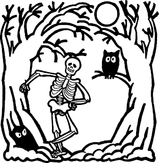 gentleman skeleton coloring pages