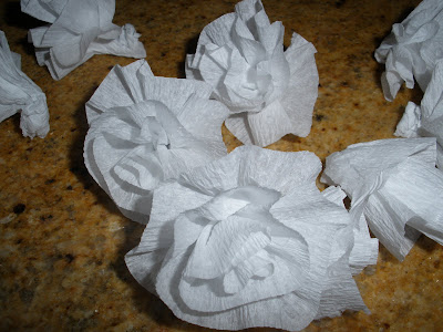 DIY tissue paper spring blossoms