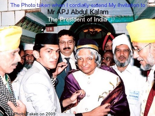 bava with indian president mr, apj abdul kalam