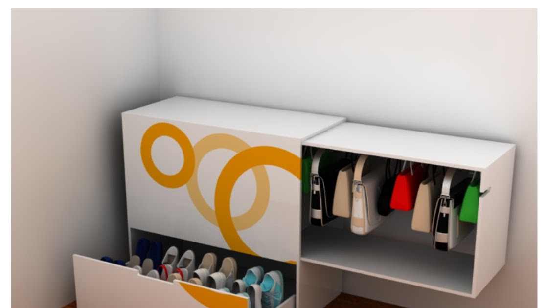 Diseñarg Mueble para carteras y zapatos