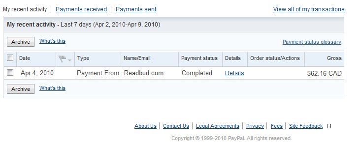 first payment request,