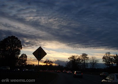 Sunset Hull Road near Richmond Virginia