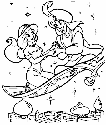 Coloring Book Pages on Coloring Book  Aladdin Coloring Pages Book