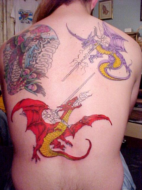 back fire dragon dragon tattoo designs