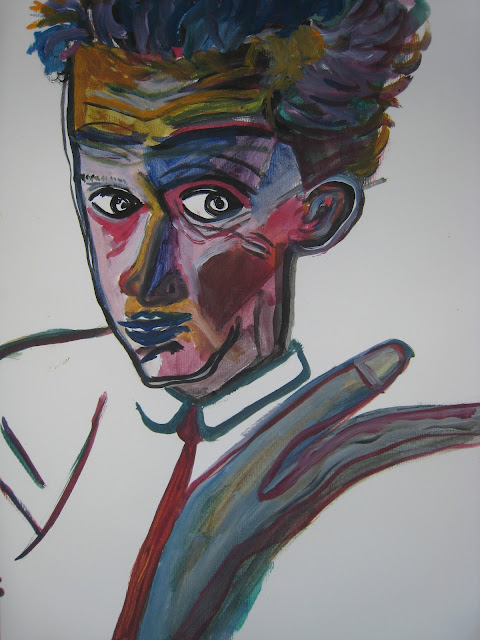 Retrato de Egon Schiele pintor Austria por Emebezeta Mónica Borrás