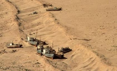 Boats In Desert