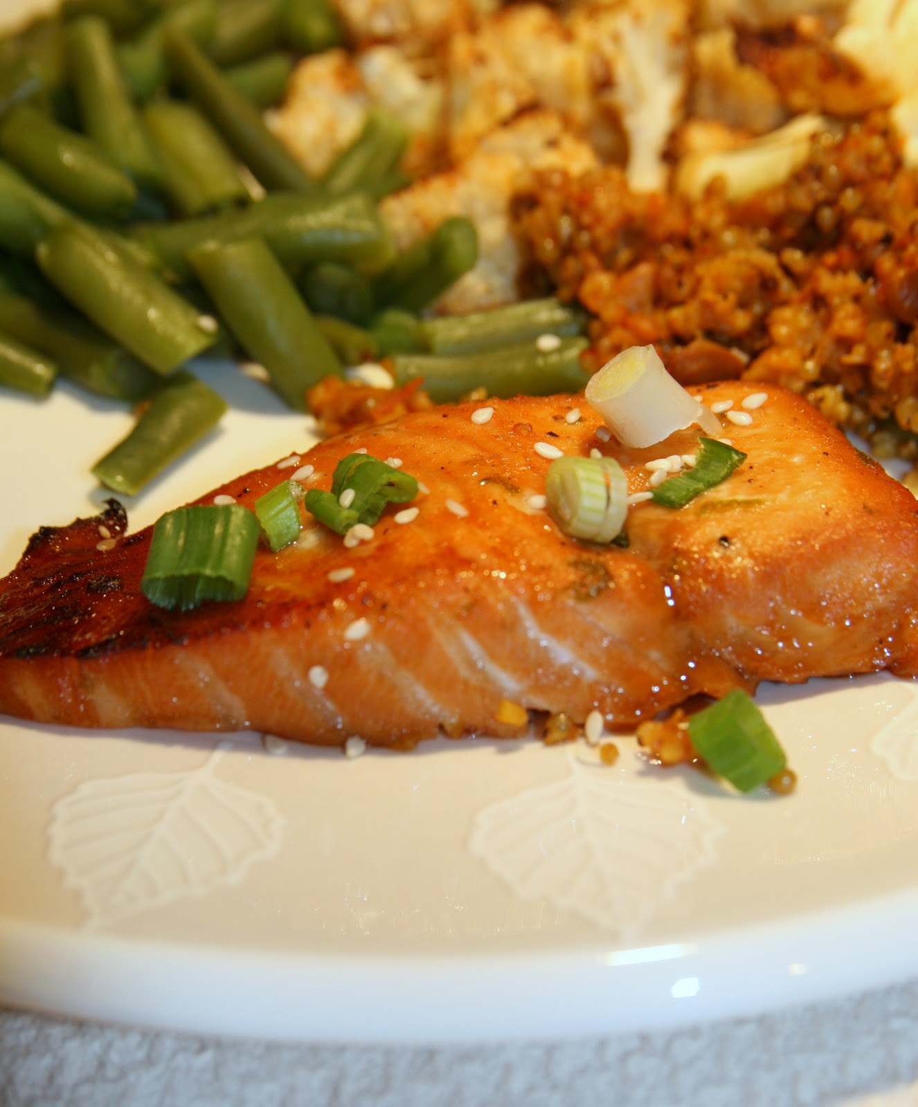 Haystacks & Champagne BourbonGlazed Salmon