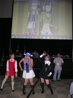Some fans get up and dance at the end of the panel to celebrate the Friday release of Kannagi on DVD