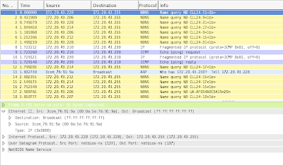 Screenshot Wireshark. Resumen sobre fragmentos IP