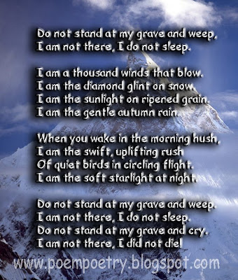 taz do not stand at my grave and weep taz do not stand at my grave and weep