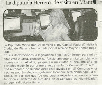 La diputada en el diario America H-Ole de Miami