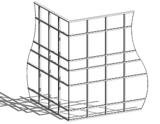 Revit Oped Curtain Wall Corner Butt Glazing Condition