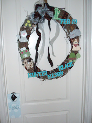 Baby wreath for hospital door