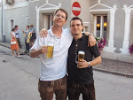 Hanging out with my brother-in-law, Andy at last year's Lederhosen Festival!