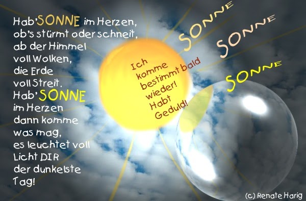 Willkommen in Renates Eckchen Hab' Sonne im Herzen