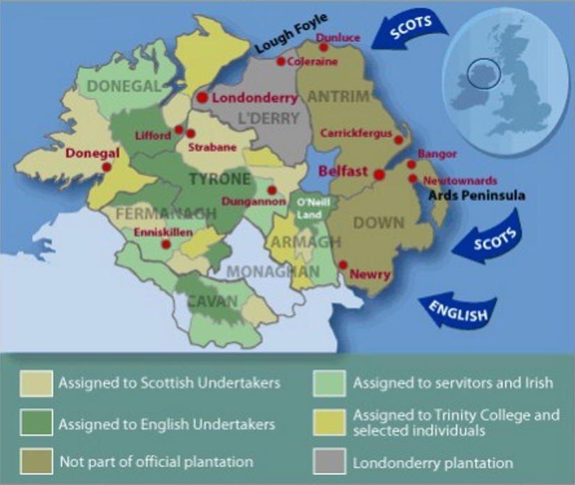 A history of the McKinley Family in Ireland First Settlers c.1609