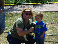 Noah, Grandma, and the pigmy goat!