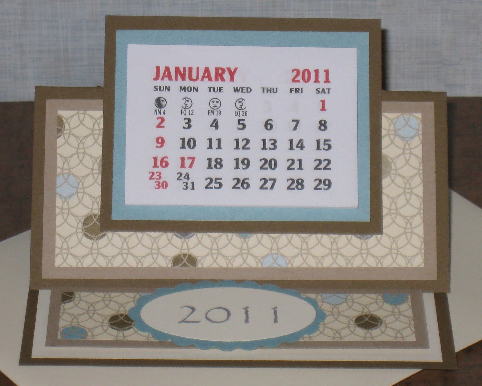 Cathy's Craft Room Easel Calendar Card