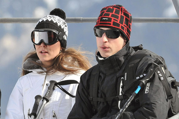 william and kate skiing photo. william and kate skiing.