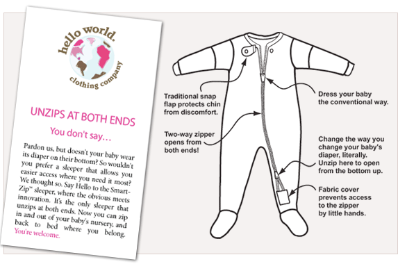 baby pajamas zipper from bottom