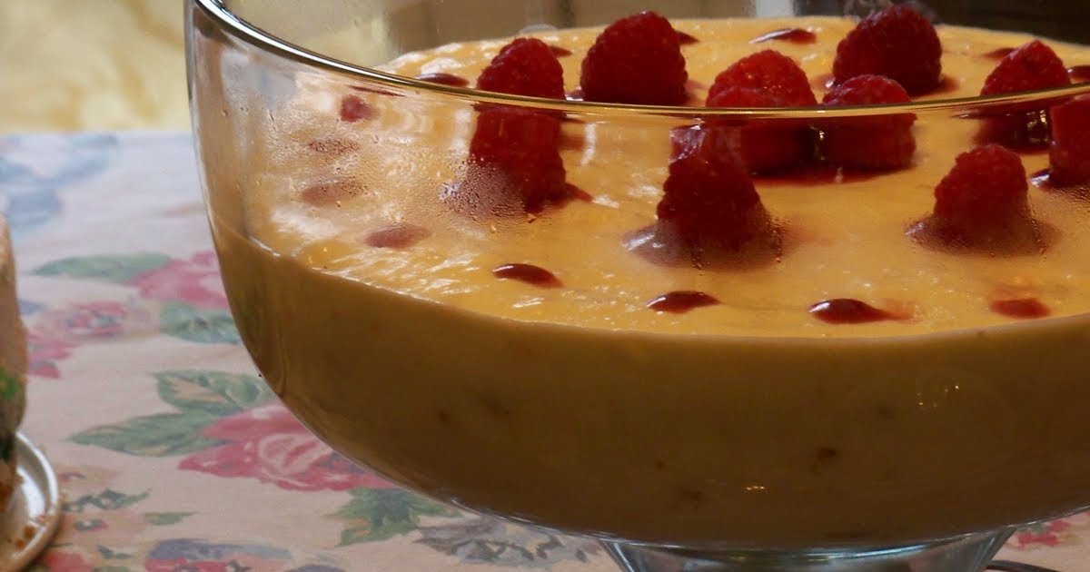 Stephan's Souffle Milanaise (Cold Lemon Souffle) with RaspberryRum Sauce