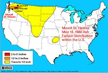Mt. St. Helens 1980 Ash Fallout Map