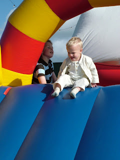 Playing on the Bouncy Slide