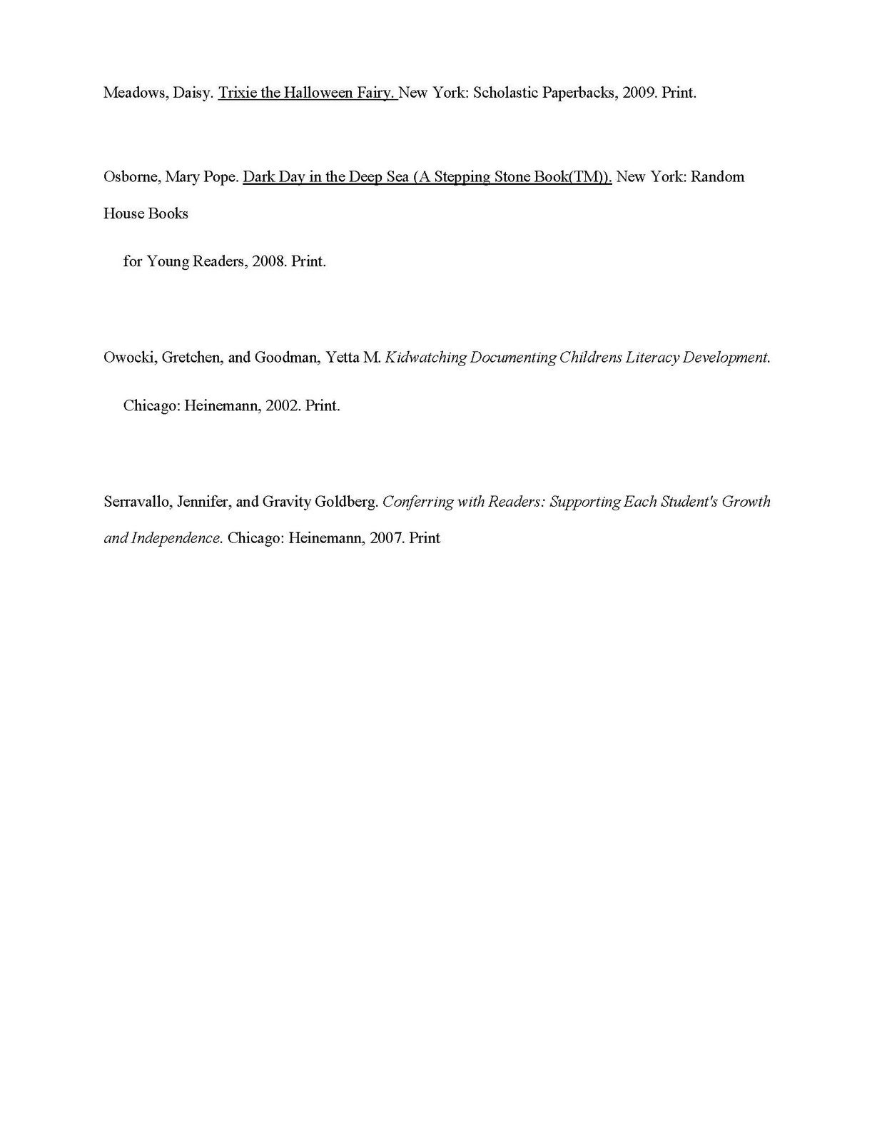Alphabetize your bibliography