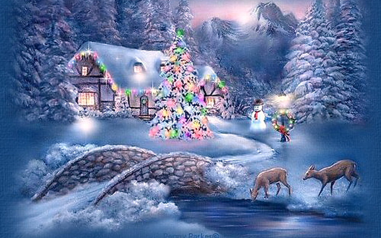 Winter - Christmas Scenery | Hd Desktop Wallpaper