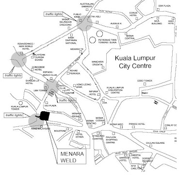 Jalan Sultan Ismail traffic light. Turn into Hard Rock Cafe & The Concorde Jalan Sultan Ismail traffic light. Turn into Hard Rock Cafe & The Concorde