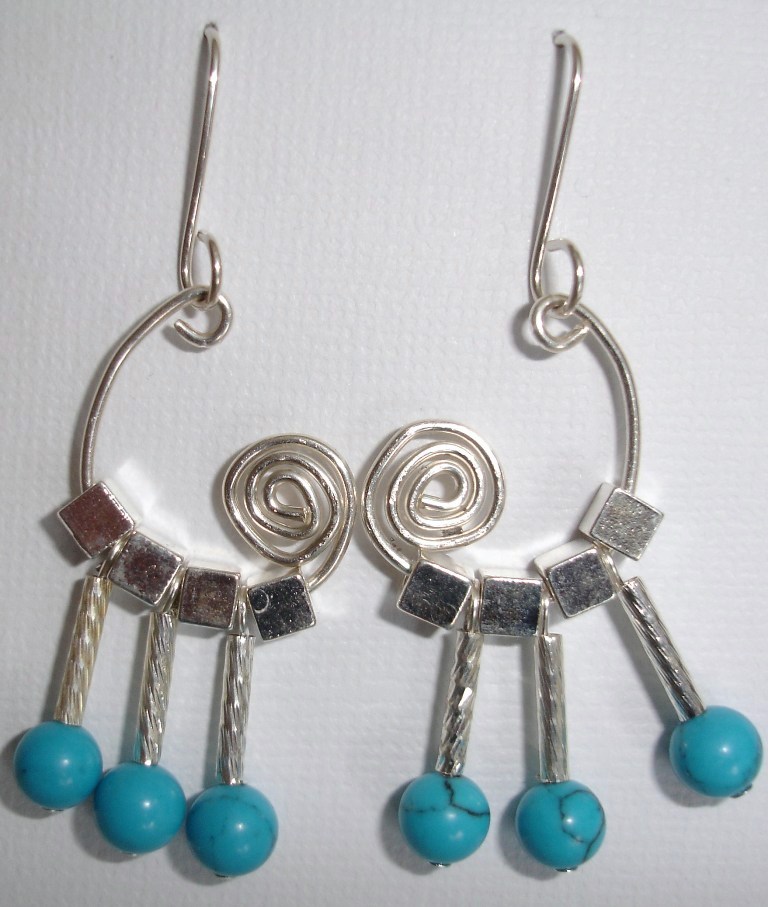 sterling silver and howlite
