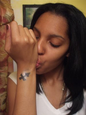 I got a peace sign (cause im all about peace) =] & I got my zodiac sign.