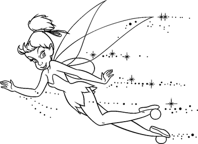 Tinkerbell Coloring Sheets on Free Coloring Pages  Tinkerbell Flying