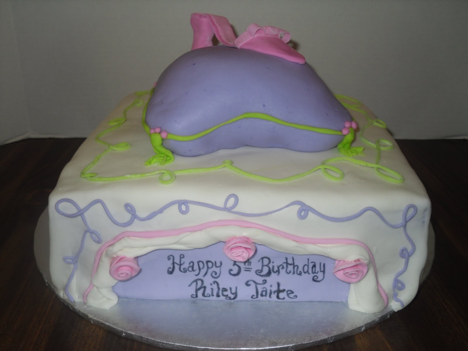 Cakes By Delilah Princess Shoe On Pillow Cake