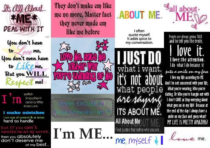 quotes about me myself and i. The one about quoting myself