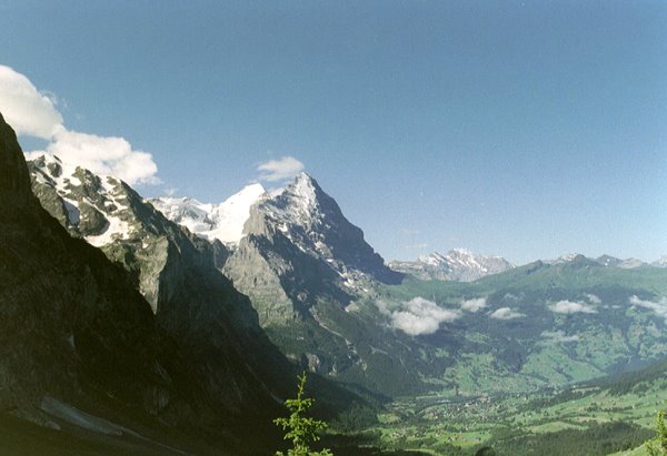 Vue sur la montagne Eiger en Suisse