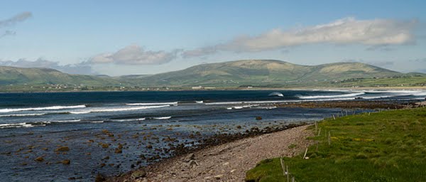 Waterville beach entre le village et le Golf links, superbe endroit pour la peche au bar