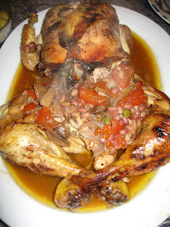 Spicy Roast Chicken with Pomegranates @ Whats for Dinner?