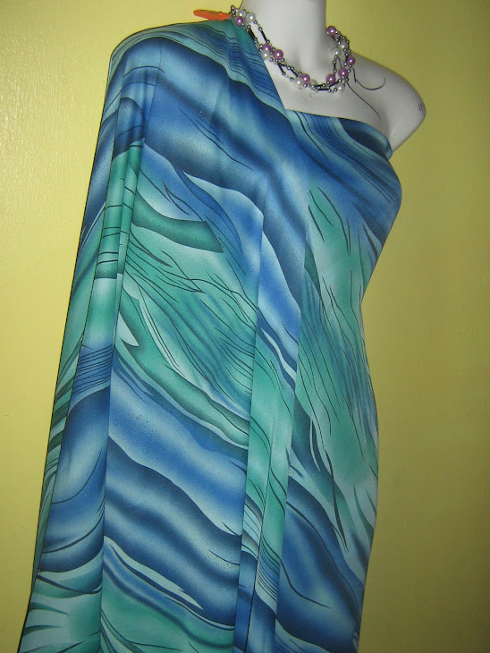 CCTS 965E: CHIFFON CREPE TRENGGANU SILK BY KUSHI, 4 METER