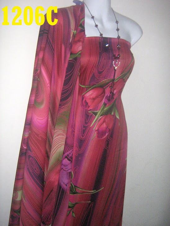 CC 1206C: CHIFFON CREPE ONE MALAYSIA, 4 METER, KAIN AGAK BERAT, CANTIK DAN MENAWAN, KOREAN MADE