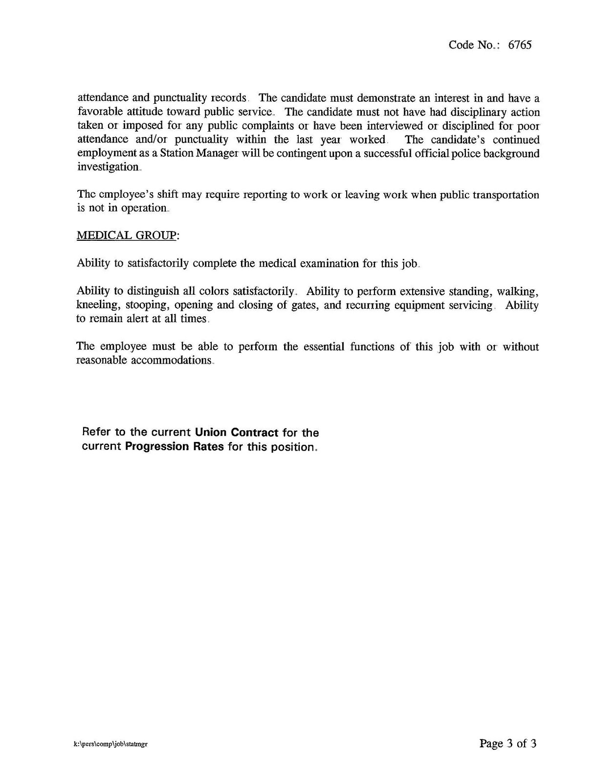 in the job description for