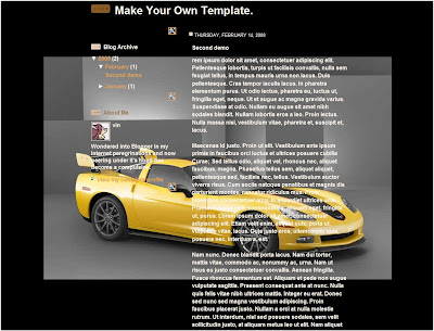 See picture of Blogger blog with a Myspace Layout on it below :