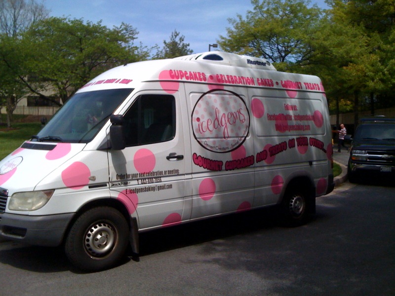 Taste of Baltimore Icedgems Baking Cupcake Van Driving to Happy