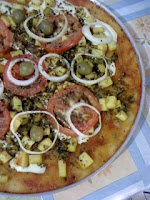 Pizza de Brócolis, Palmito e Azeitonas