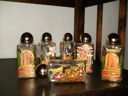 Bottigliette vetro - Varie decorazioni per confezionamento di sali profumati ed essenze