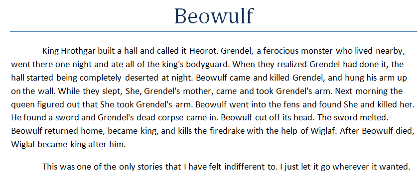 Beowulf essays hero