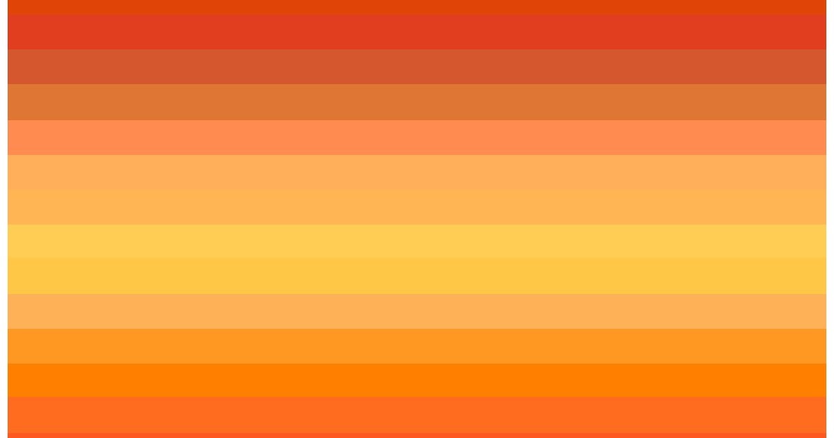 Red to yellow ombre Color Palette